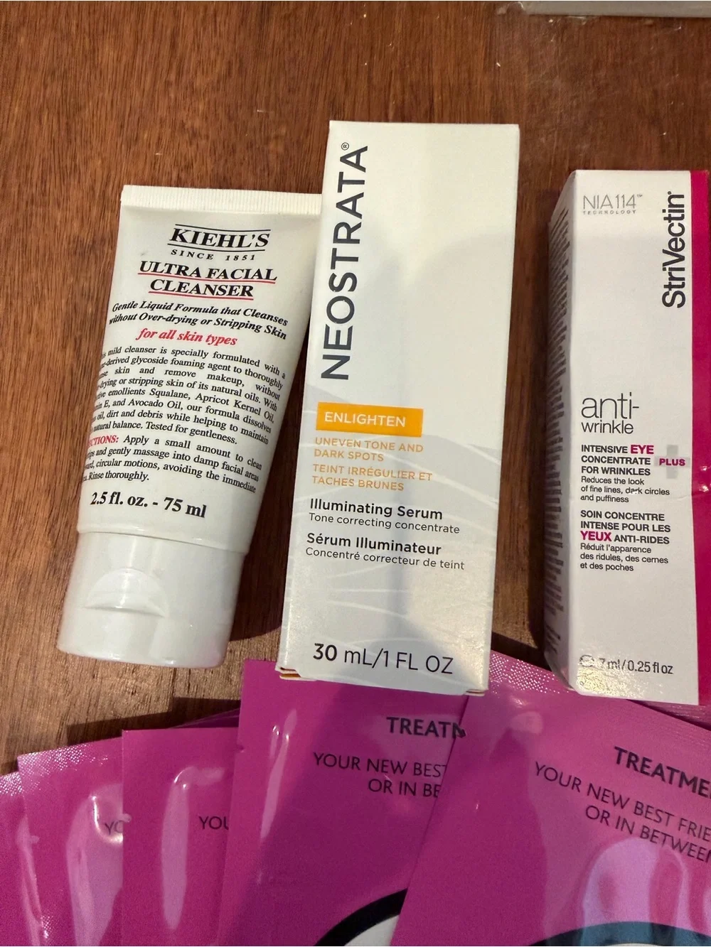 Fango masksx5, Maeleys go flawless,StriVectin eye cream,Neostrata, Kiel’s